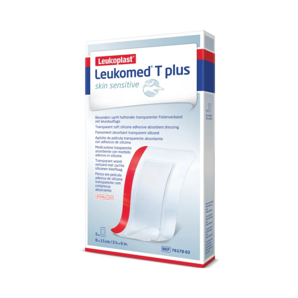 Leukoplast Leukomed T Plus Skin Sensitive 8cm x 15cm sårförband 5 st