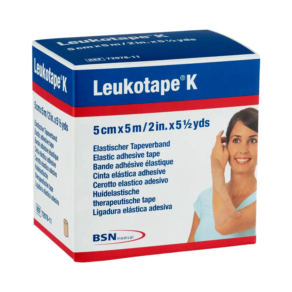 Leukotape K Beige elastisk kinesiotejp 5 cm x 5 m 1 st