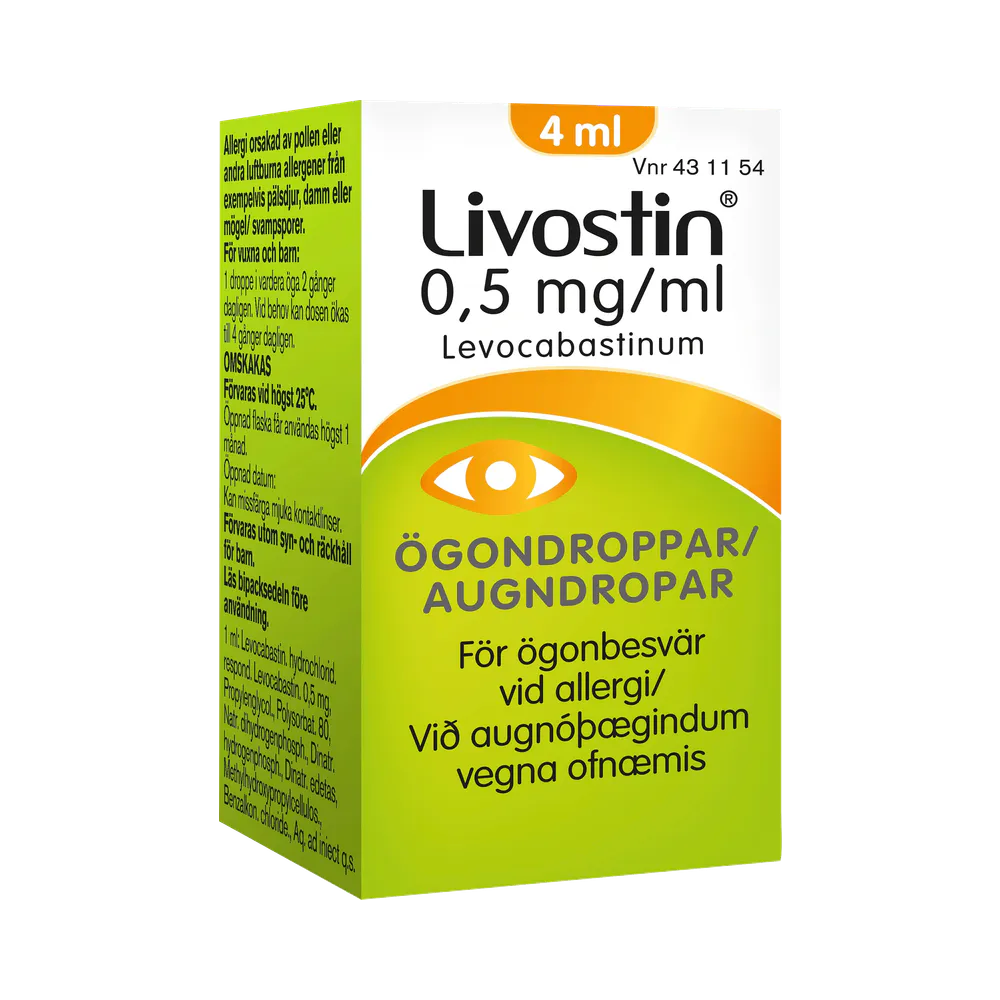 Livostin 0,5 mg/ml ögondroppar 4 ml