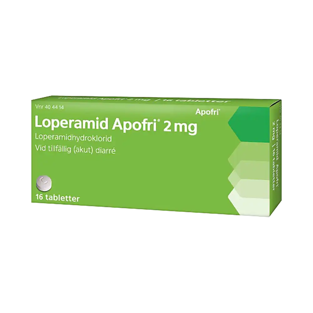 Loperamid Apofri 2 mg loperamidhydroklorid 16 tabletter