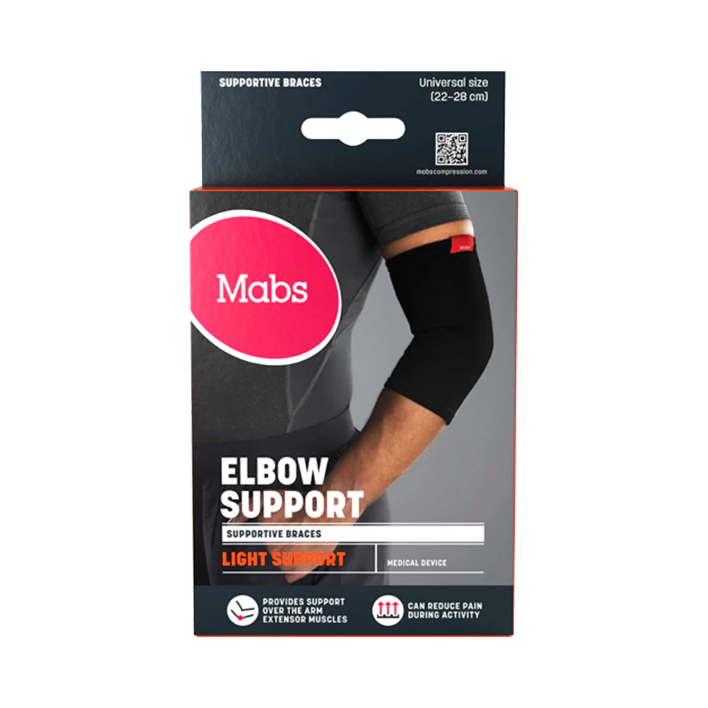 Mabs Armbågsstöd Svart bandage One Size