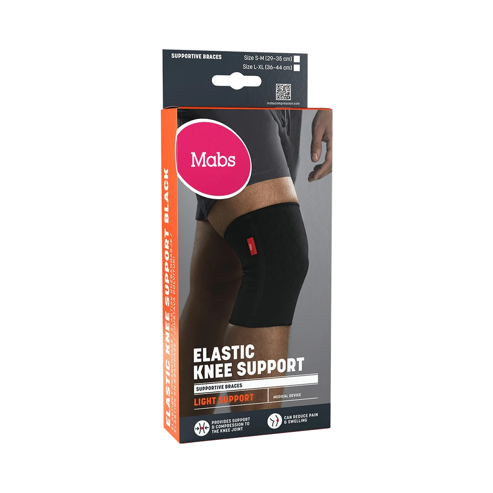Mabs Elastiskt Svart knäbandage S/M
