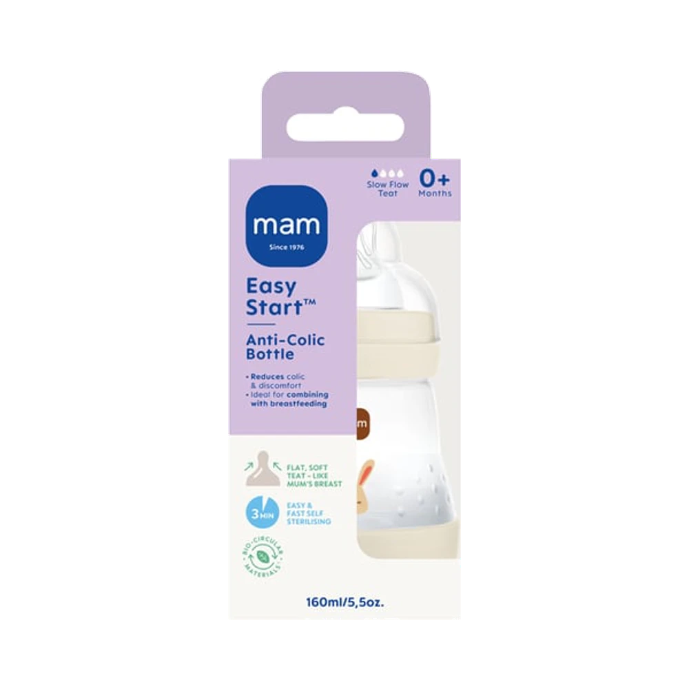MAM Easy Start Anti-Colic 0+ Månader – Olika färger nappflaska 160 ml