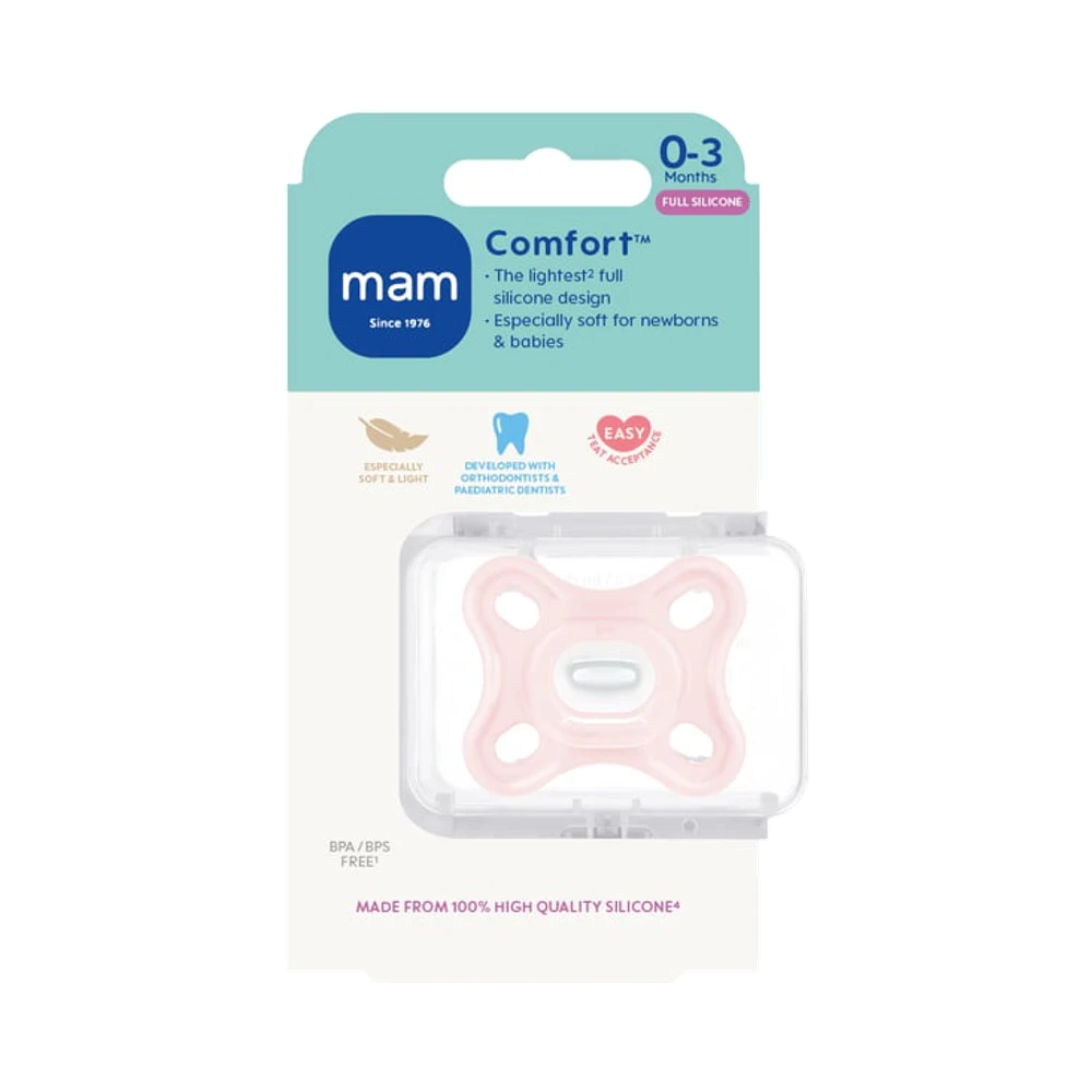 MAM Comfort Newborn 0+ Månader – Olika färger napp 1 st