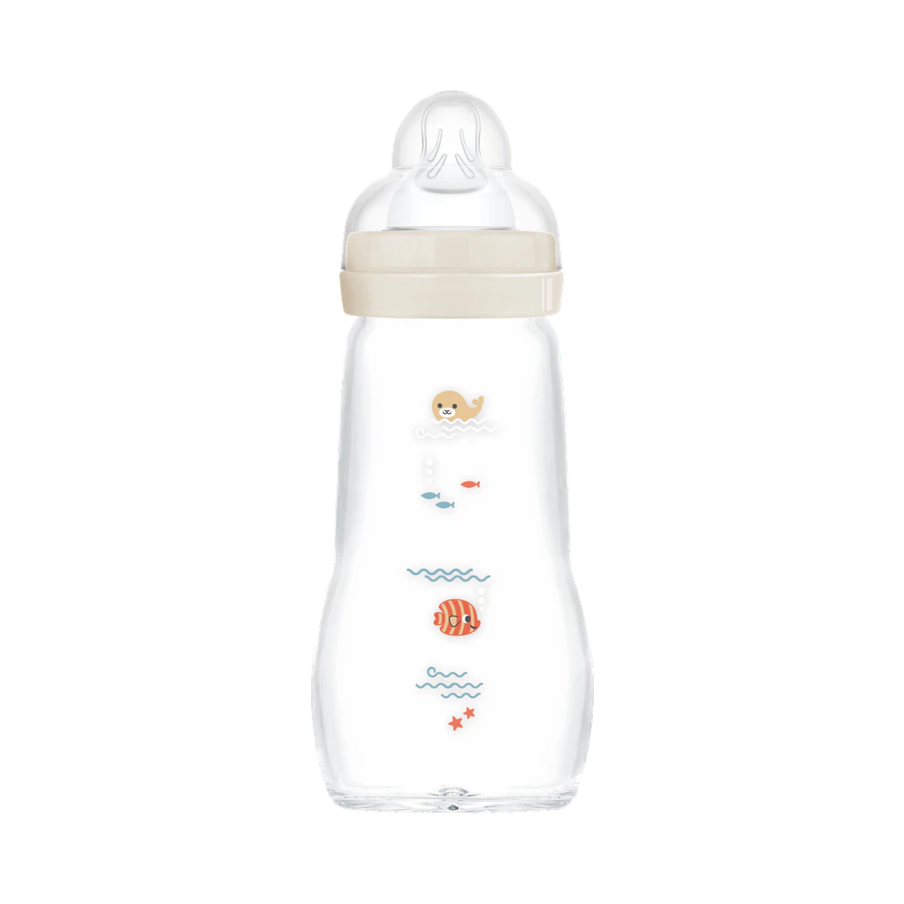 MAM Feel Good Glass Bottle Neutral nappflaska 260 ml