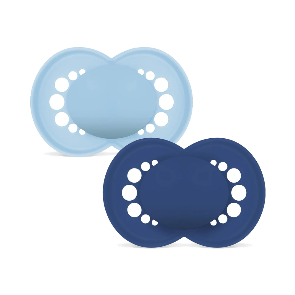 MAM Original Silk 6-16m Box V Blue Unprinted napp 2 st