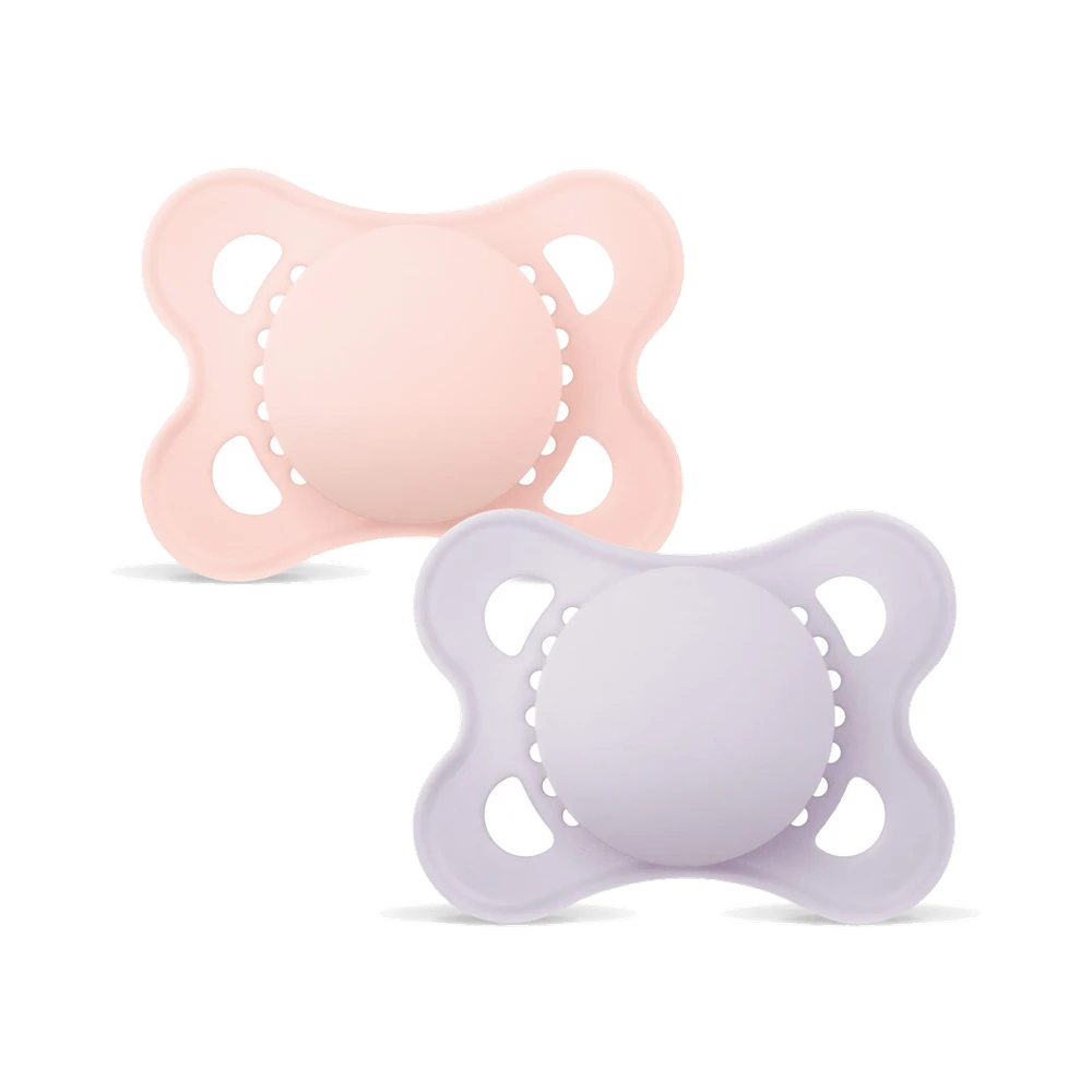 MAM Orig Silk 0-6m Box V Pink Unprint napp 2 st