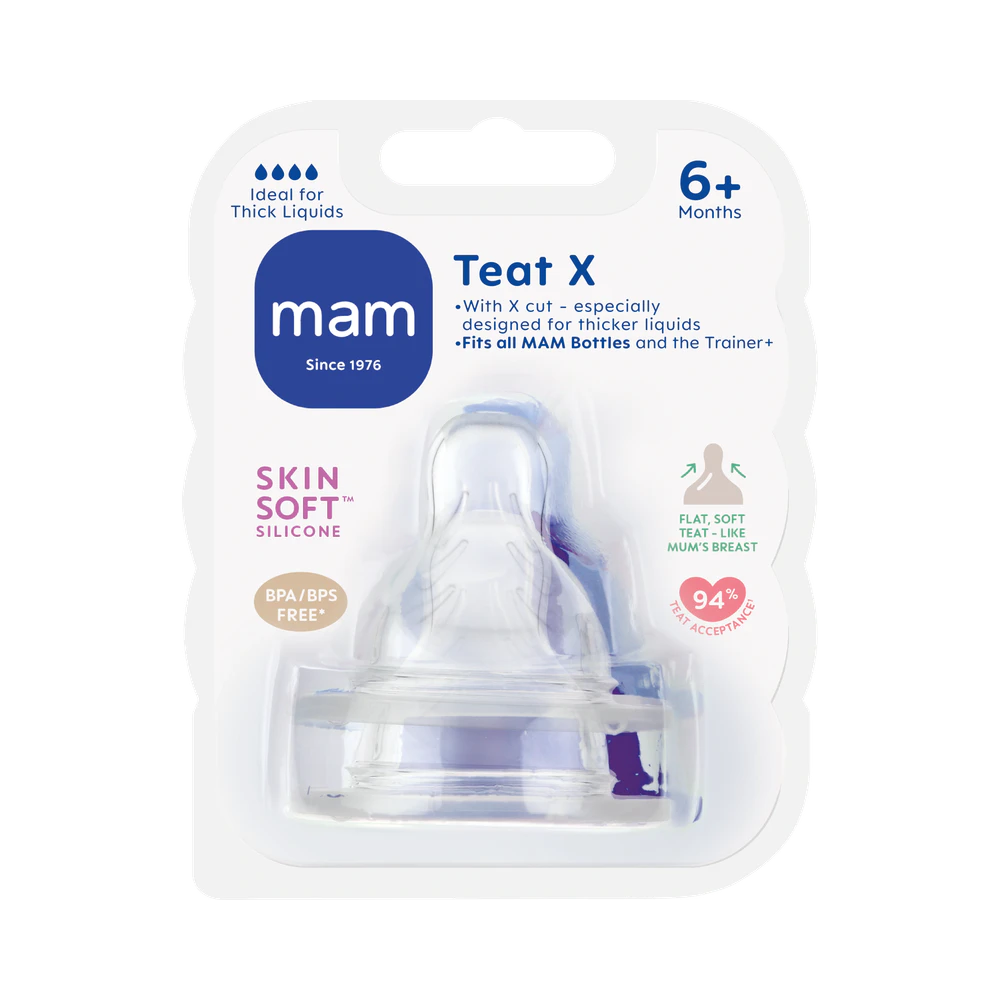 MAM Teat Stl X 6 mån+ dinapp 2 st