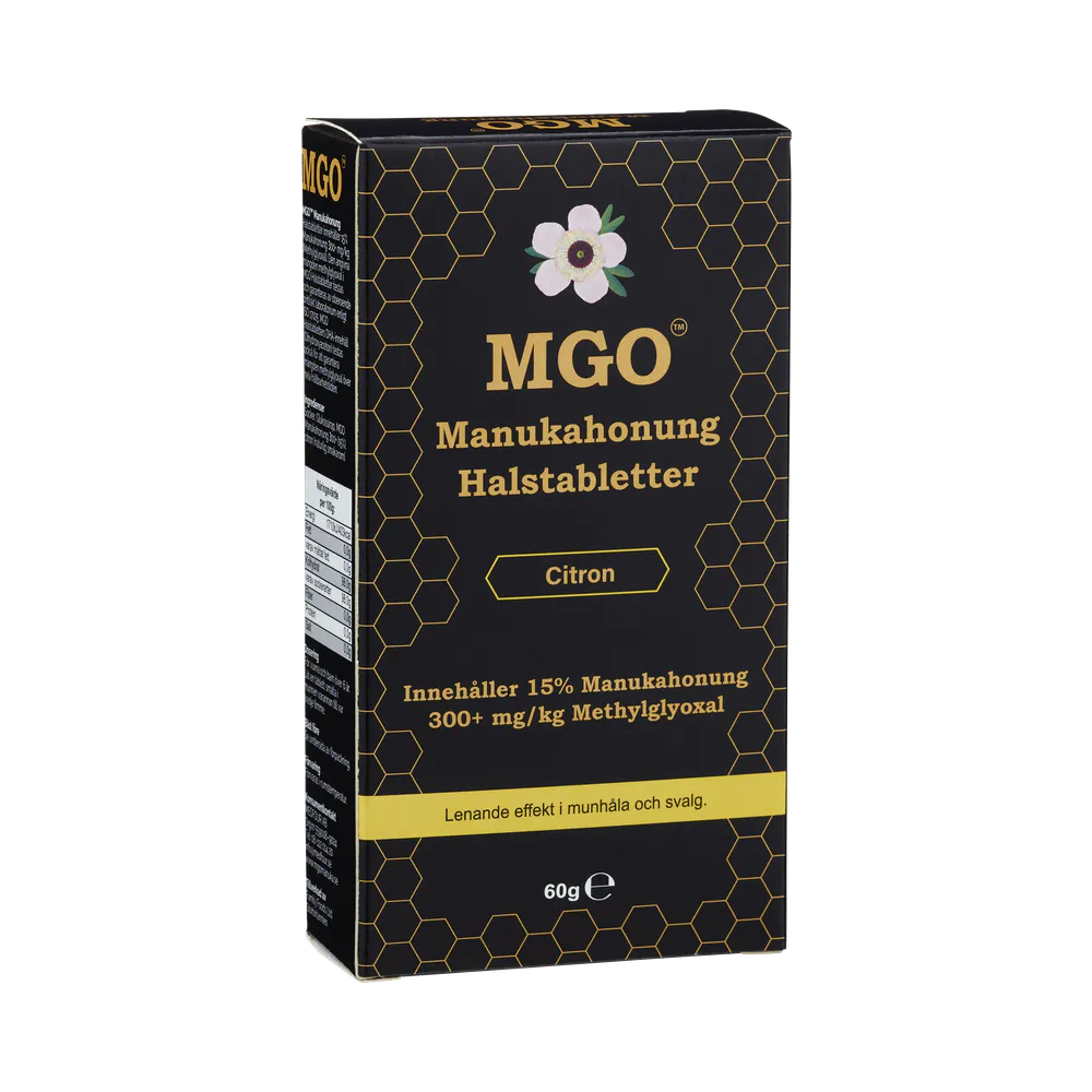 MGO Manukahonung 300+ Citron halstabletter 60 g