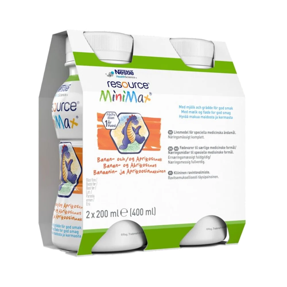 Nestlé Healthscience Resource MiniMax Banan/aprikos näringsdryck 2 x 200 ml
