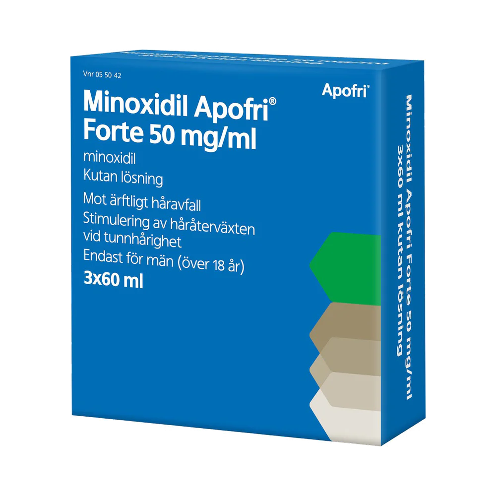 Apofri Minoxidil Forte 50 mg/ml kutan lösning 3 X 60 ml