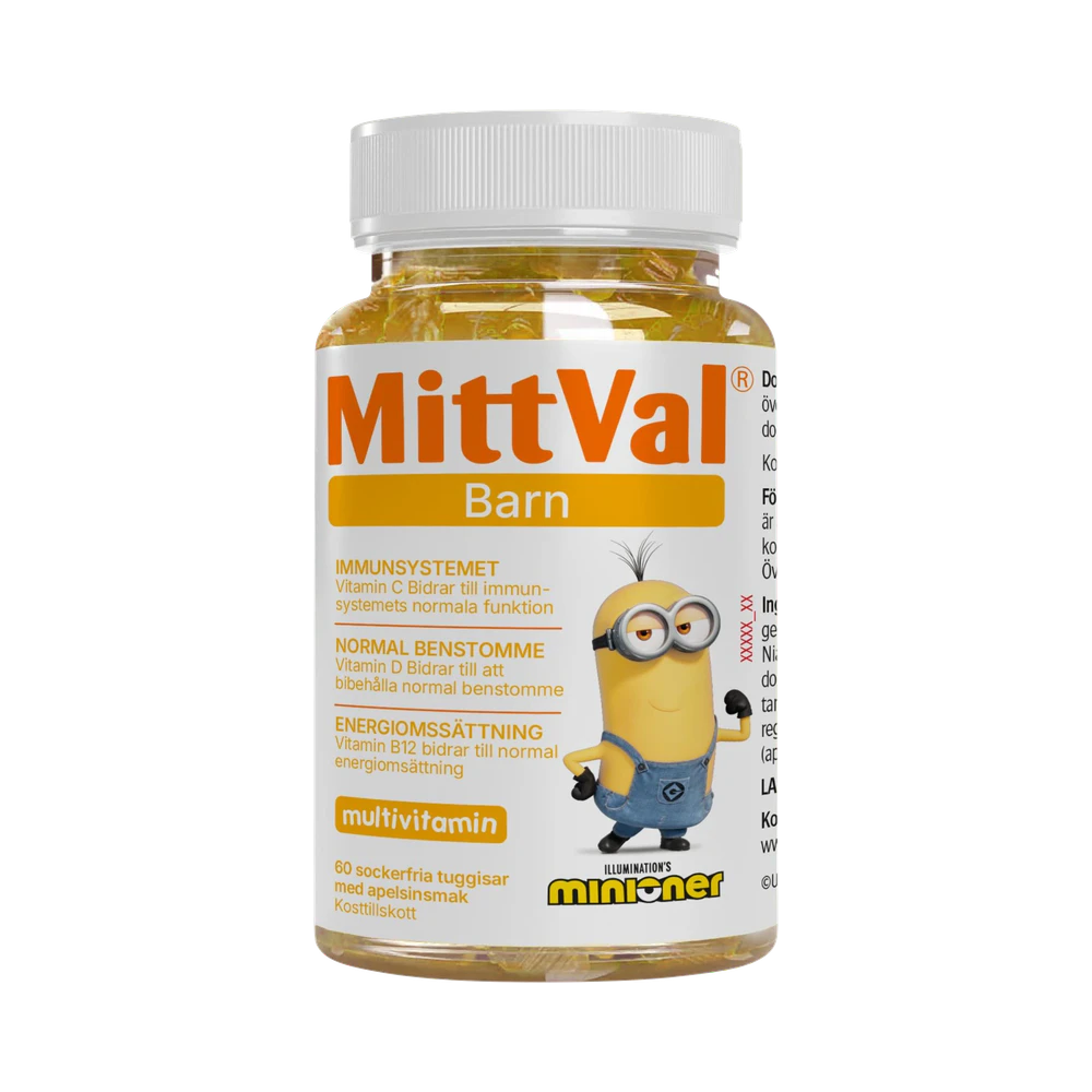 MittVal Barn Minioner tuggtabletter 60 st
