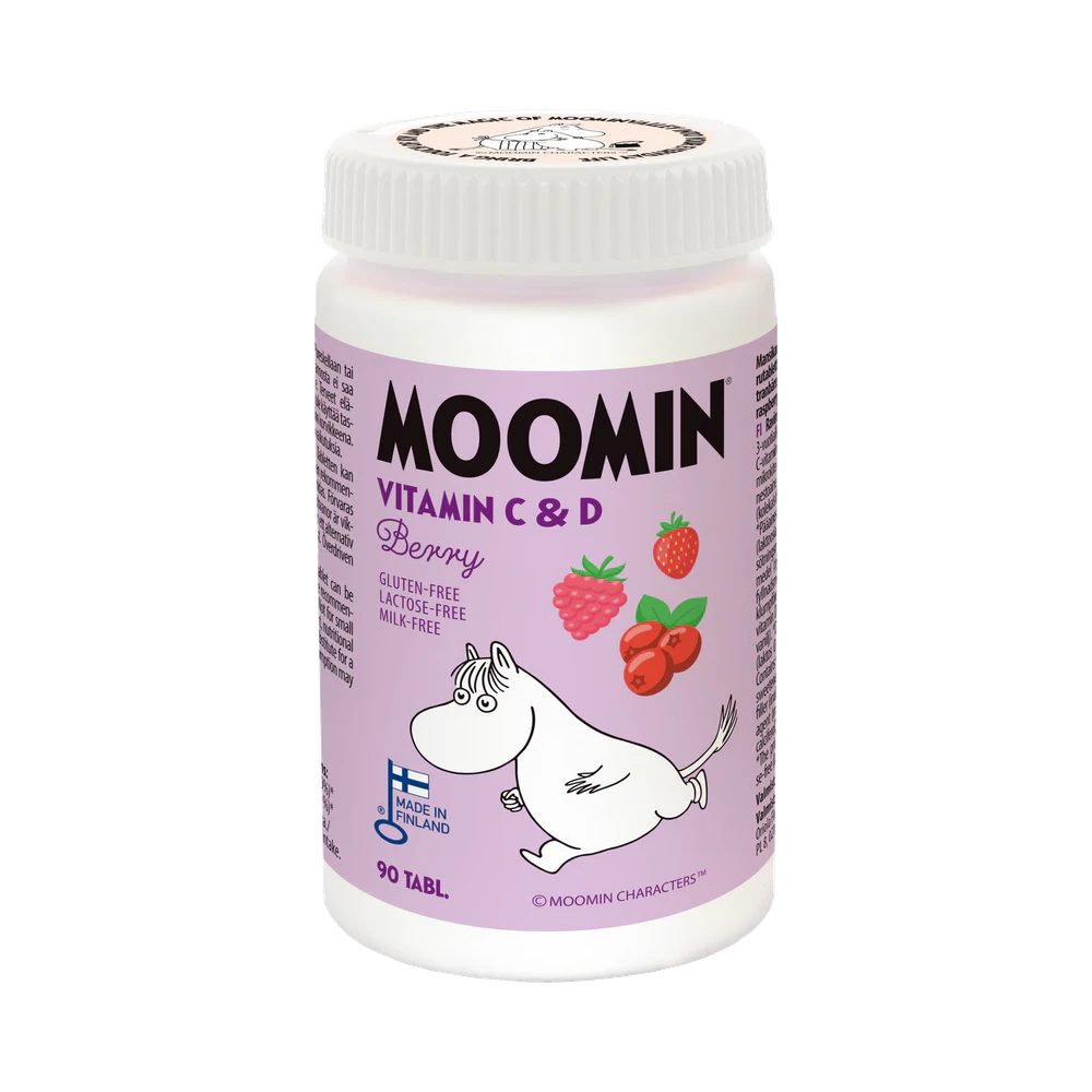 Moomin Mumin Vitamin C & D Bär tuggtabletter 90 st