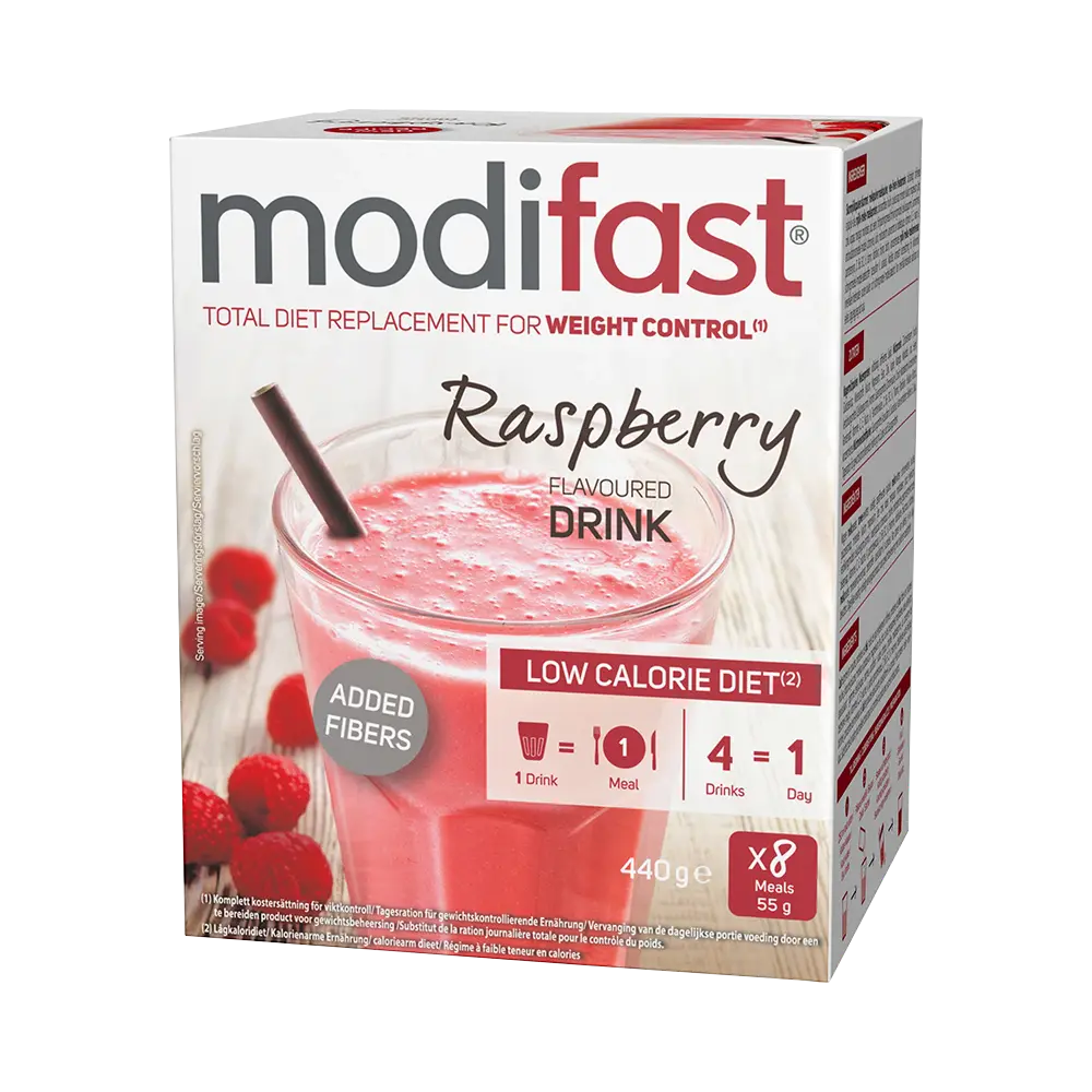 Modifast LCD Raspberry dryckespulver 8 x 55 g