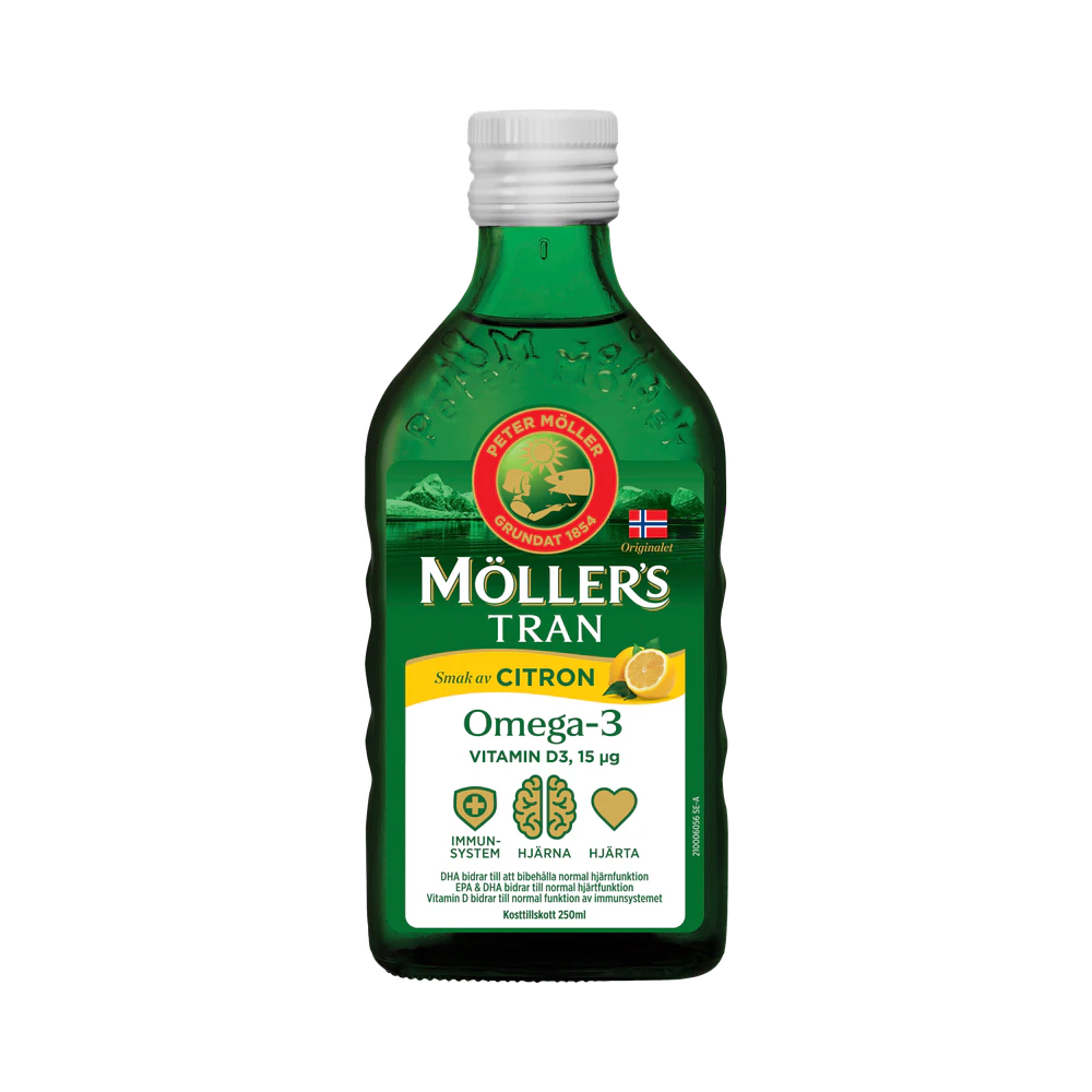 Möllers Tran Omega-3 Citron flytande 250 ml