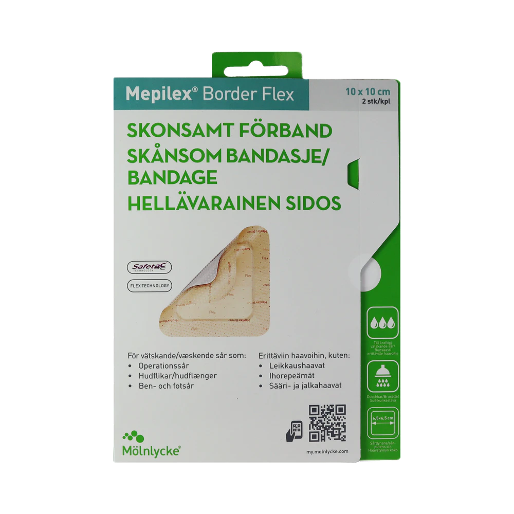 Mepilex Border Flex 10x10cm skumförband 2 st