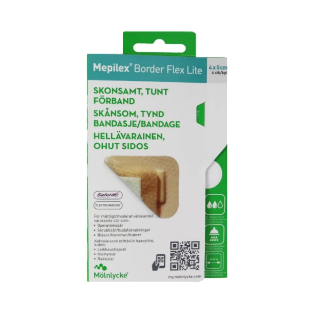 Mölnlycke Health Care Mepilex Border Lite 4×5 cm skumförband 4 st