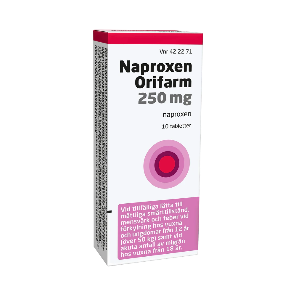 Orifarm Naproxen 250 mg 10 tabletter