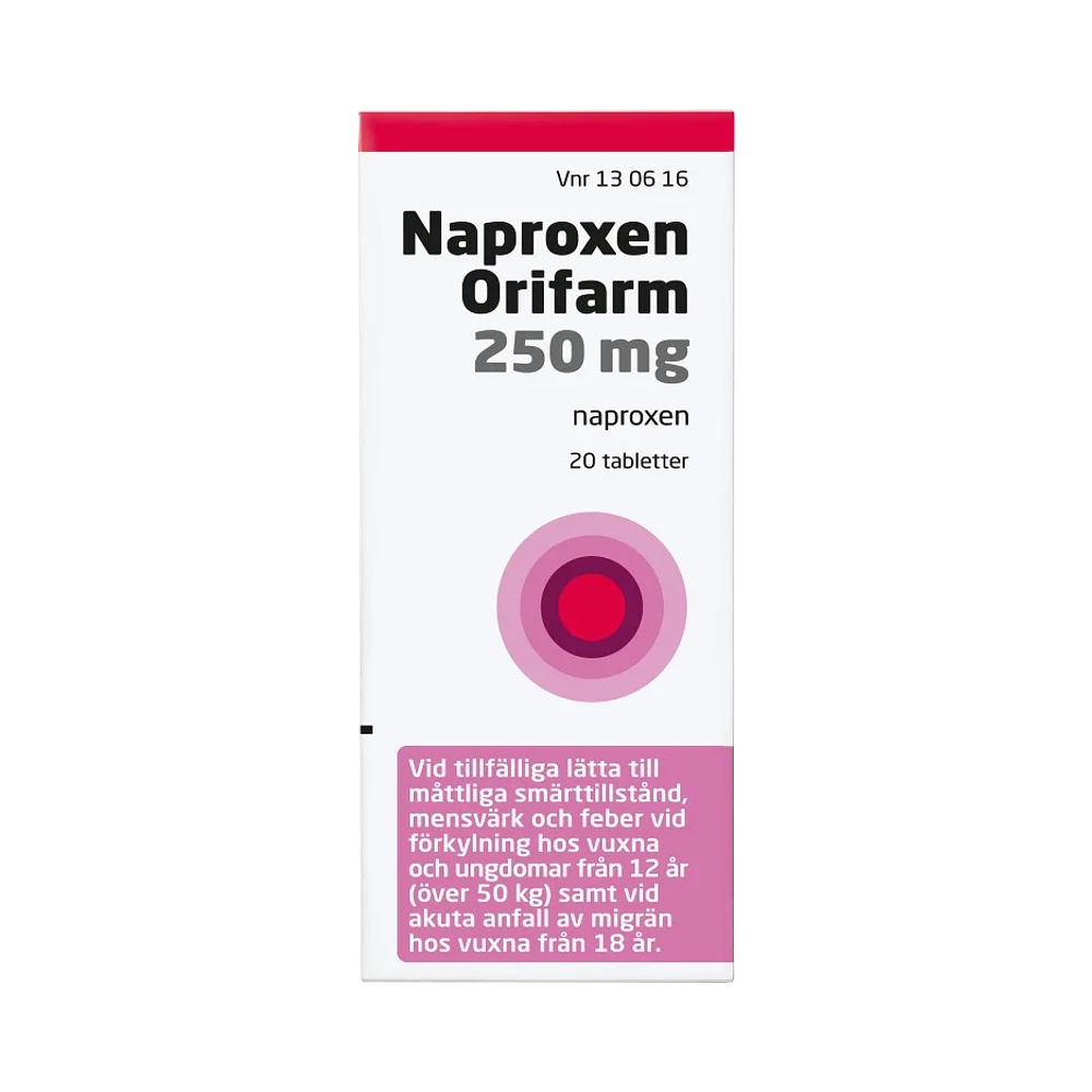 Orifarm Naproxen 250 mg 20 tabletter