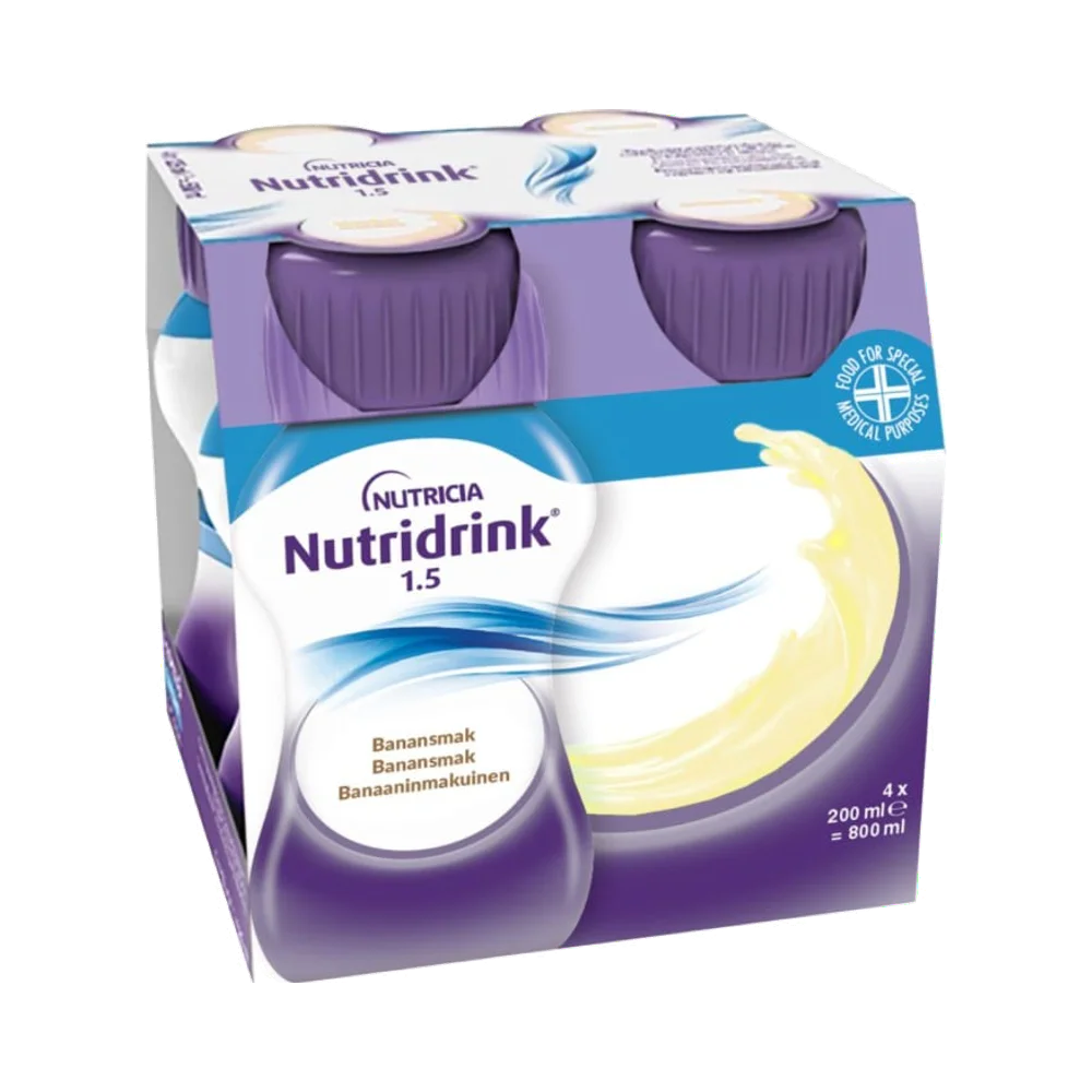 Nutridrink Banan 1,5 kcal/ml näringsdryck 4 x 200 ml