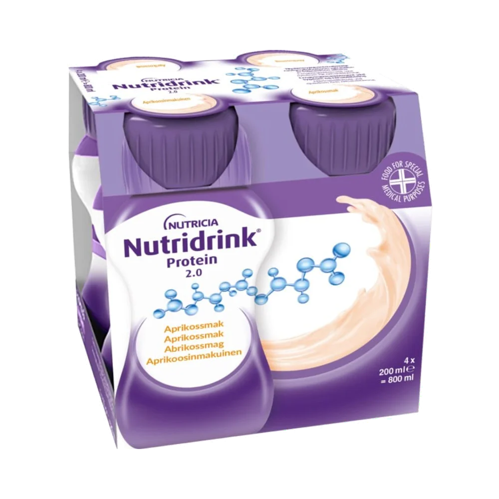 Nutridrink 2kcal Aprikossmak näringsdryck 4 x 200 ml
