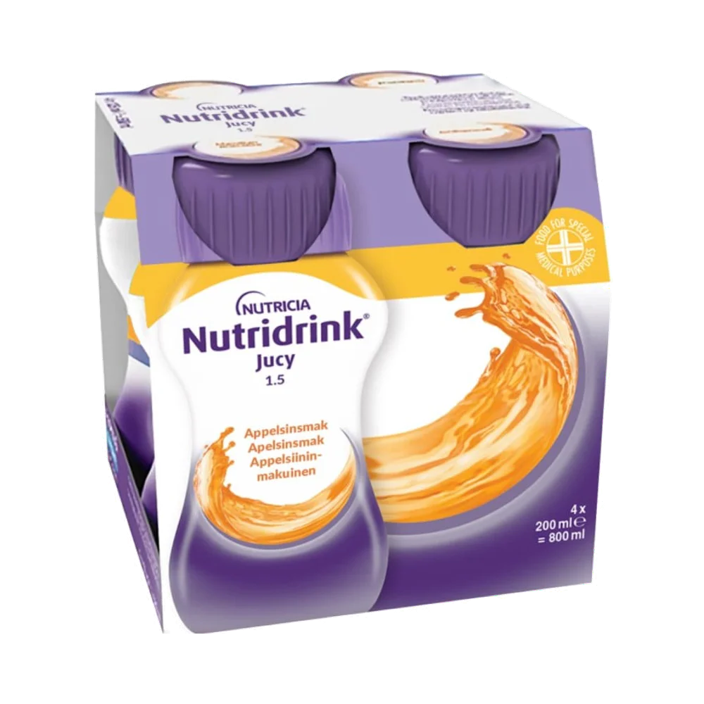 Nutridrink Juicy Apelsinsmak näringsdryck 4 x 200 ml