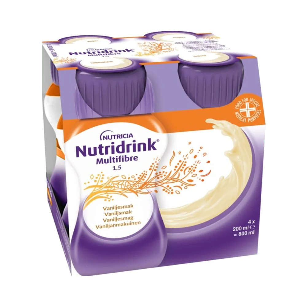 Nutridrink MultiFibre Vanilj näringsdryck 4 x 200 ml