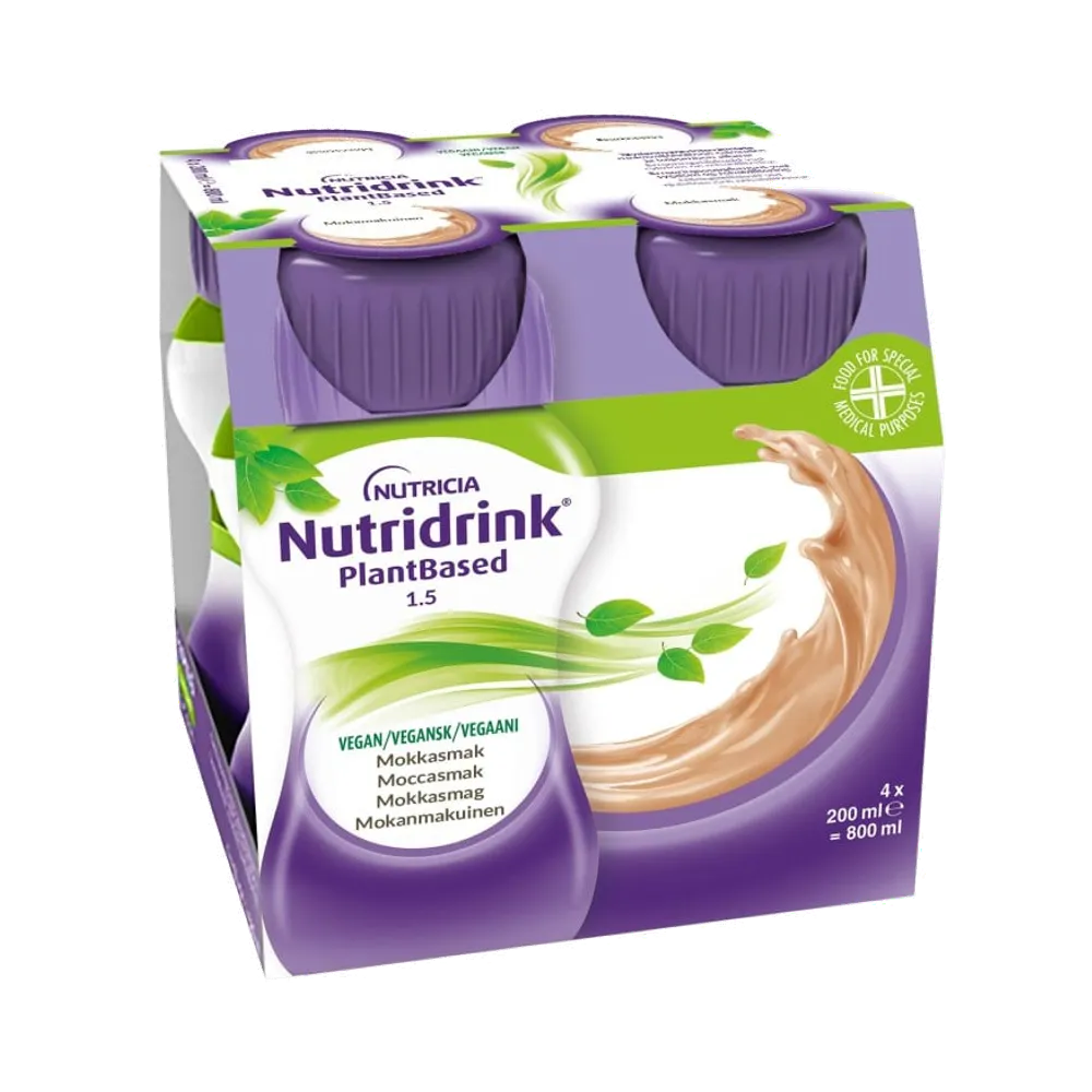 Nutridrink Plantbased 1.5 Moccasmak näringsdryck 4 x 200 ml