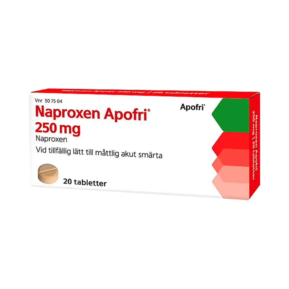 Naproxen Apofri 250 mg naproxen 20 tabletter