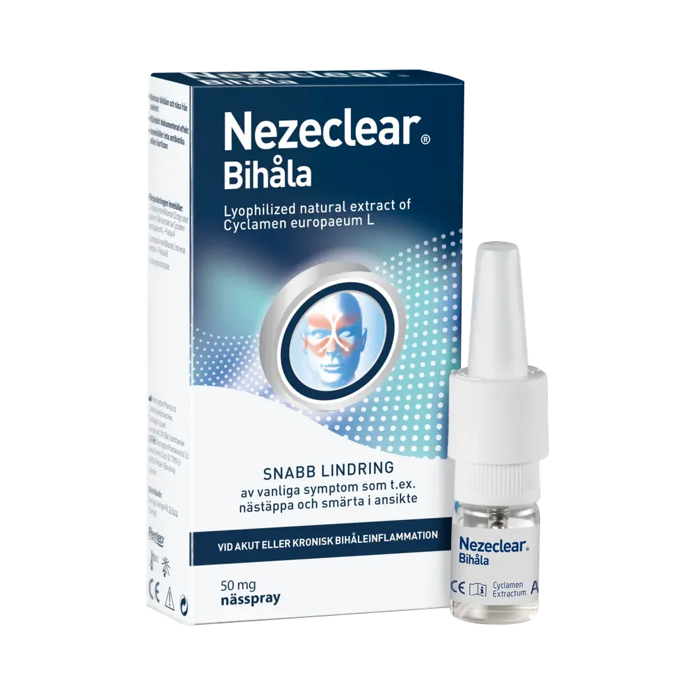 Nezeclear Bihåla nässprayset 50 mg pulver + 5 ml vätska