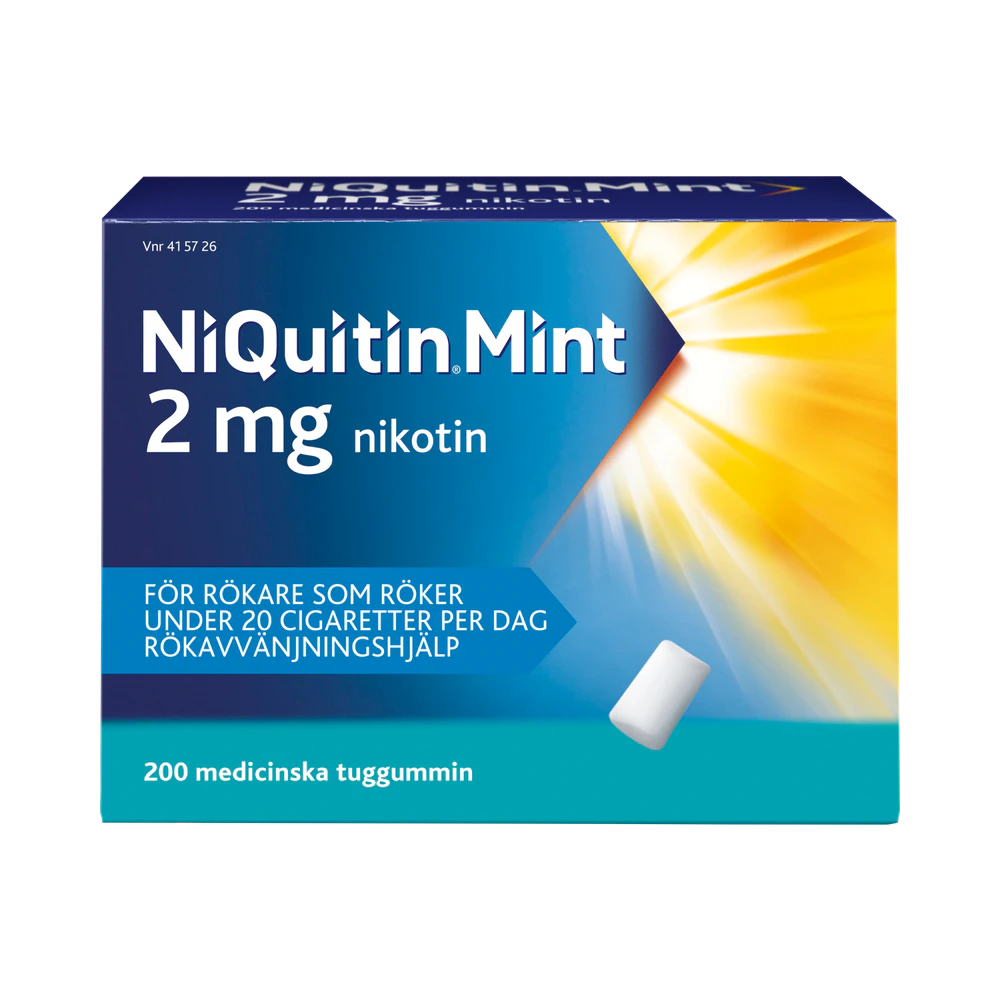 NiQuitin Mentolmint 2 mg medicinskt tuggummi 200 st