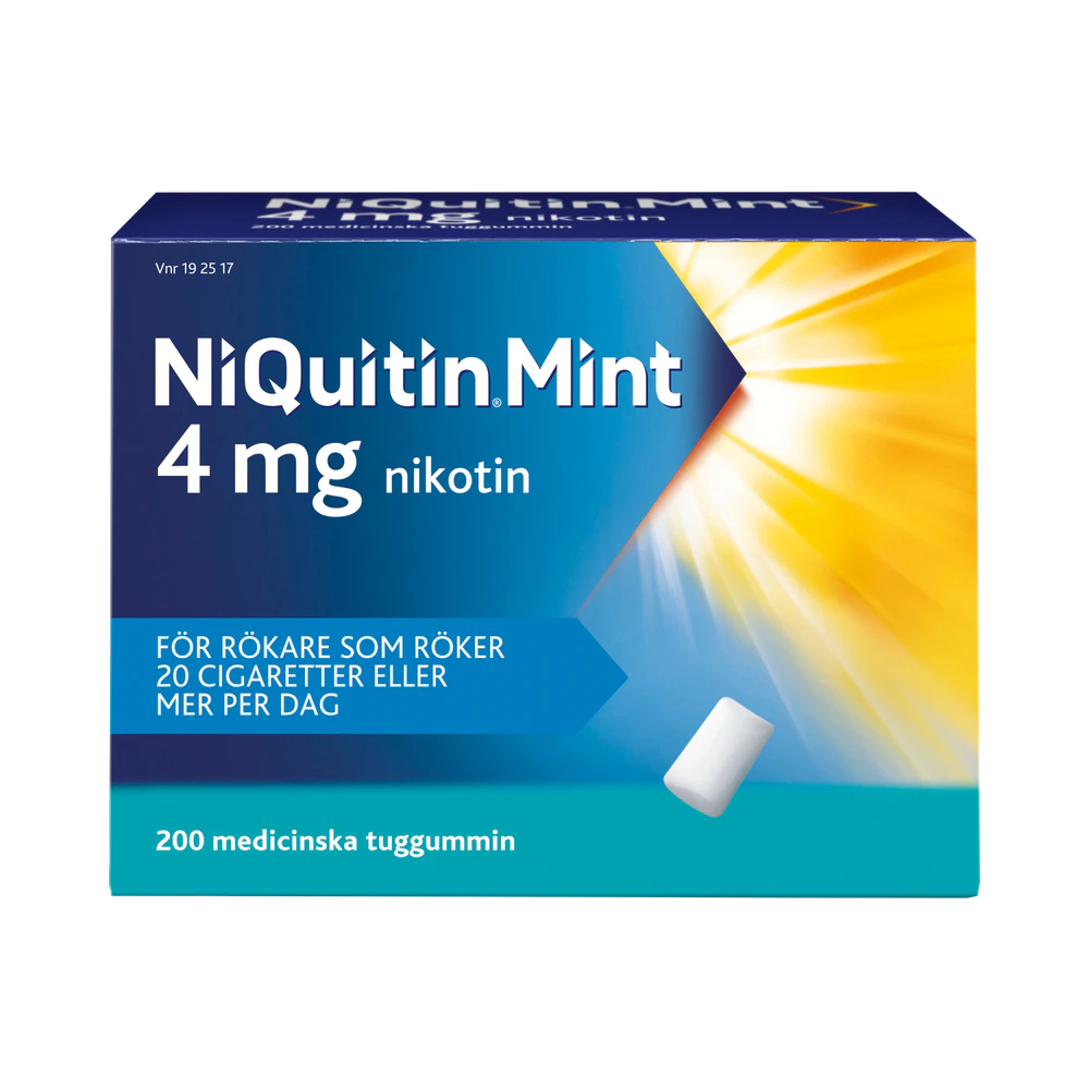 NiQuitin Mentolmint 4 mg medicinskt tuggummi 200 st