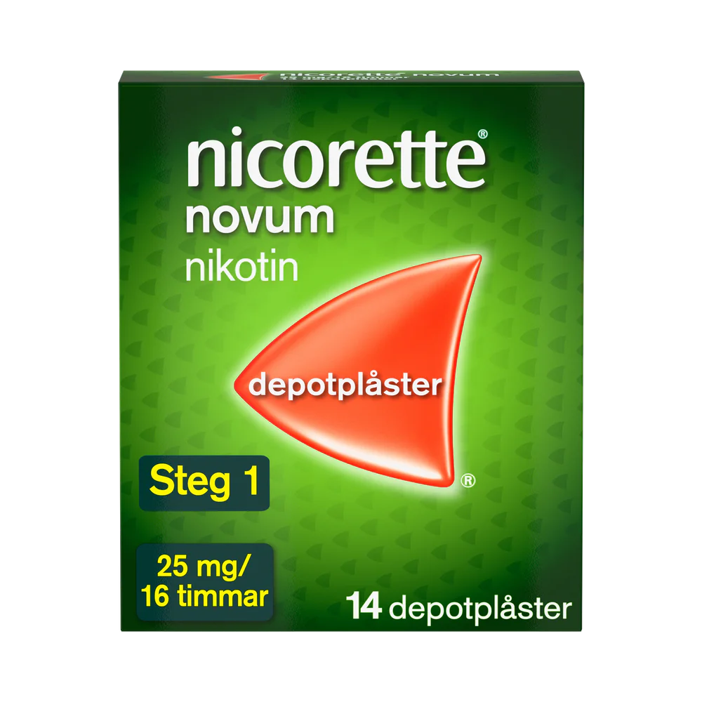 Nicorette Novum 25 mg/16 timmar depotplåster 14 st