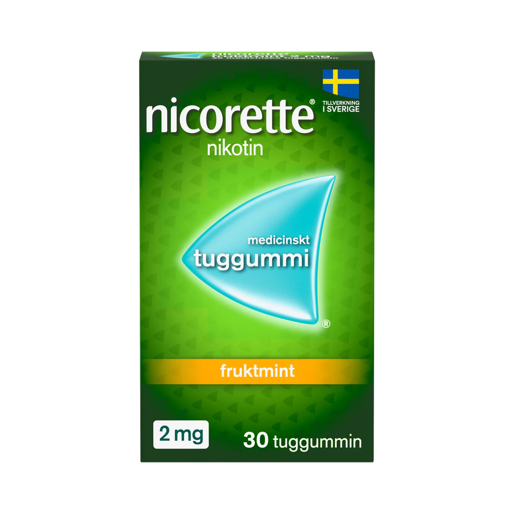 Nicorette fruktmint 2 mg medicinskt tuggummi 30 st