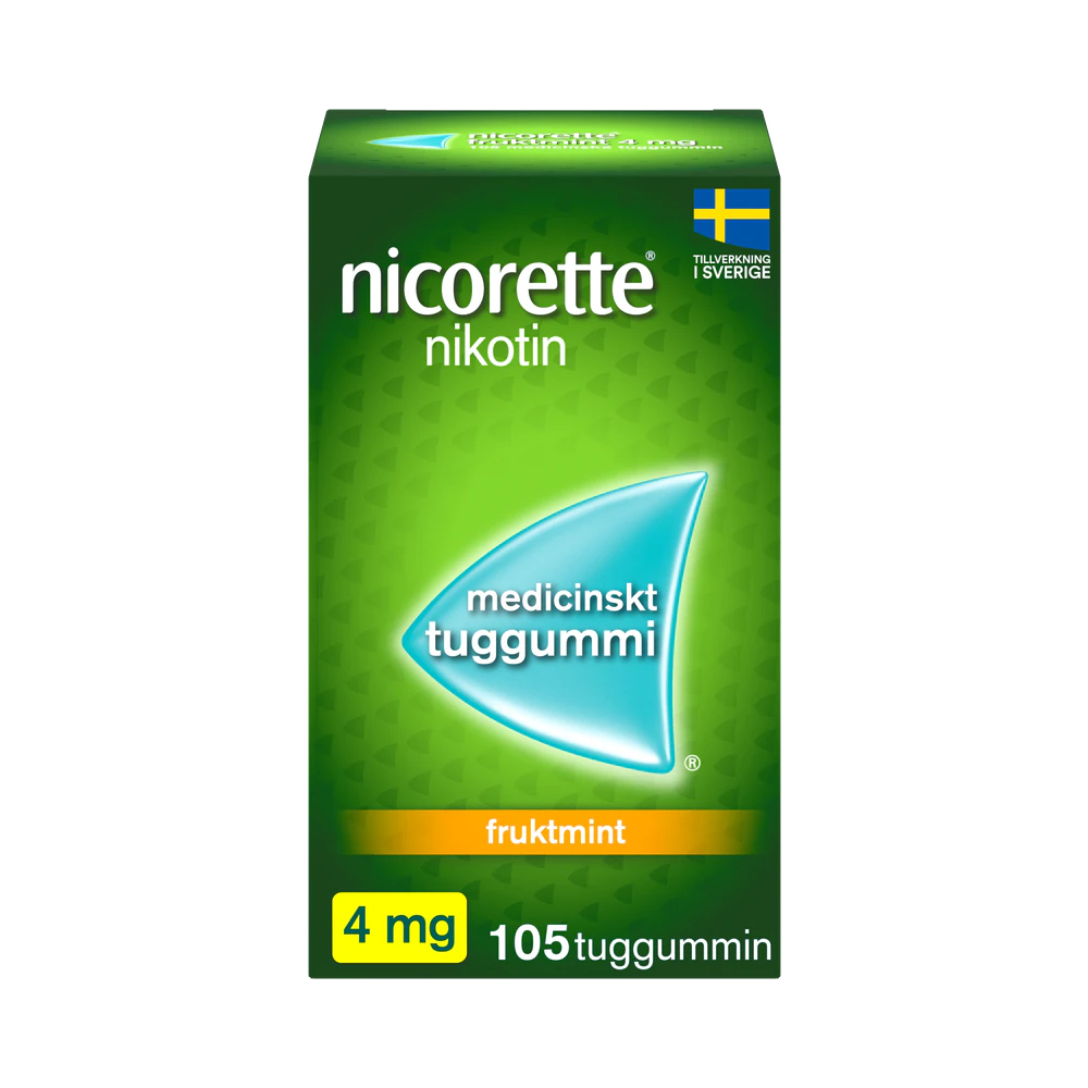 Nicorette fruktmint 4 mg medicinskt tuggummi 105 st