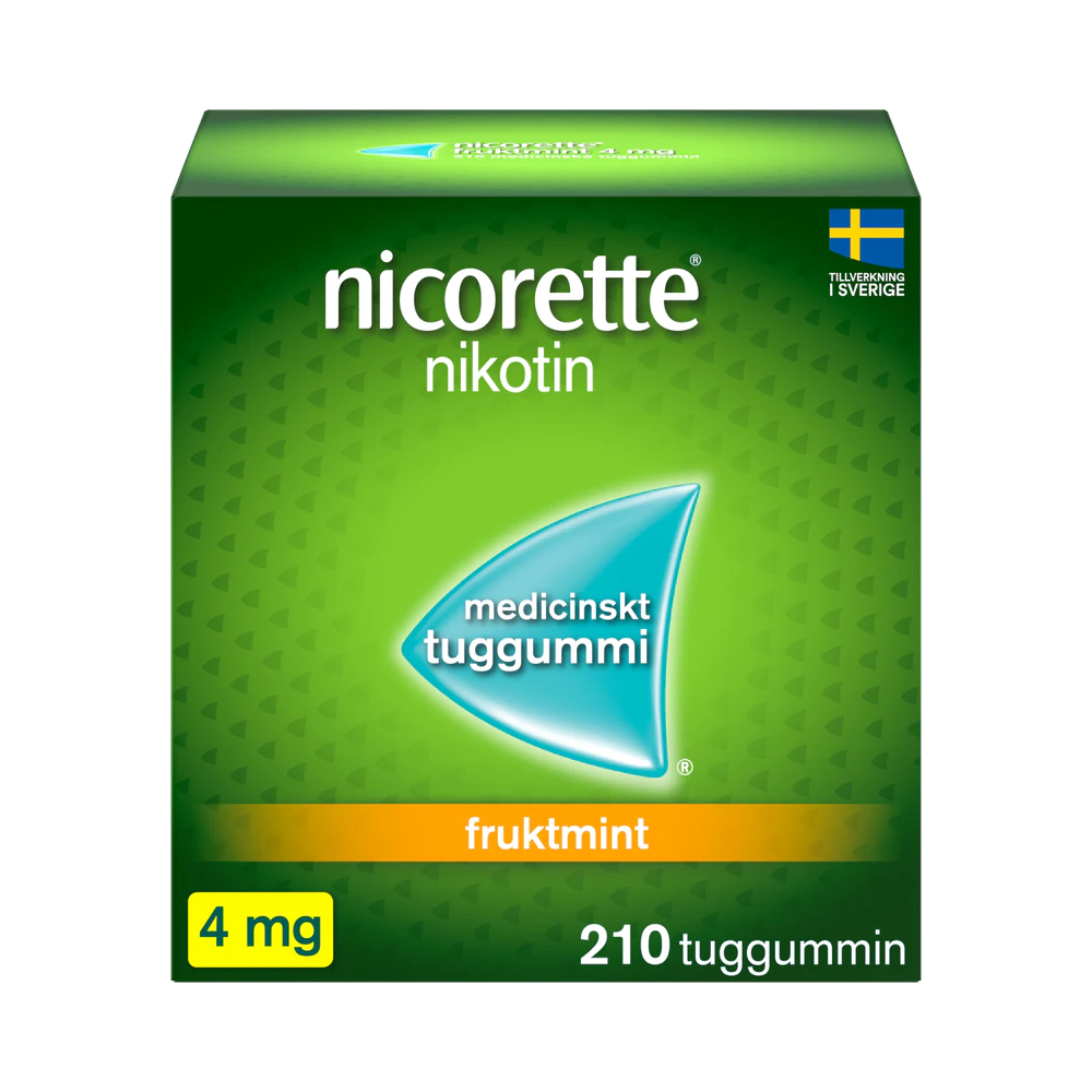 Nicorette fruktmint 4 mg medicinskt tuggummi 210 st