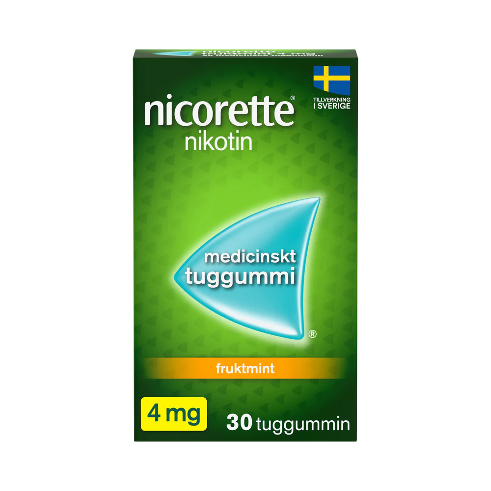 Nicorette fruktmint 4 mg medicinskt tuggummi 30 st