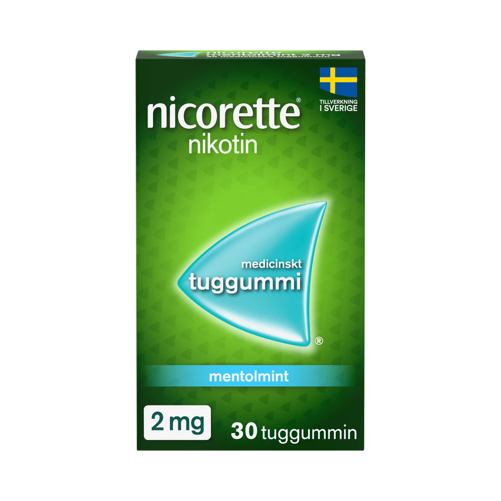 Nicorette mentolmint 2 mg medicinskt tuggummi 30 st