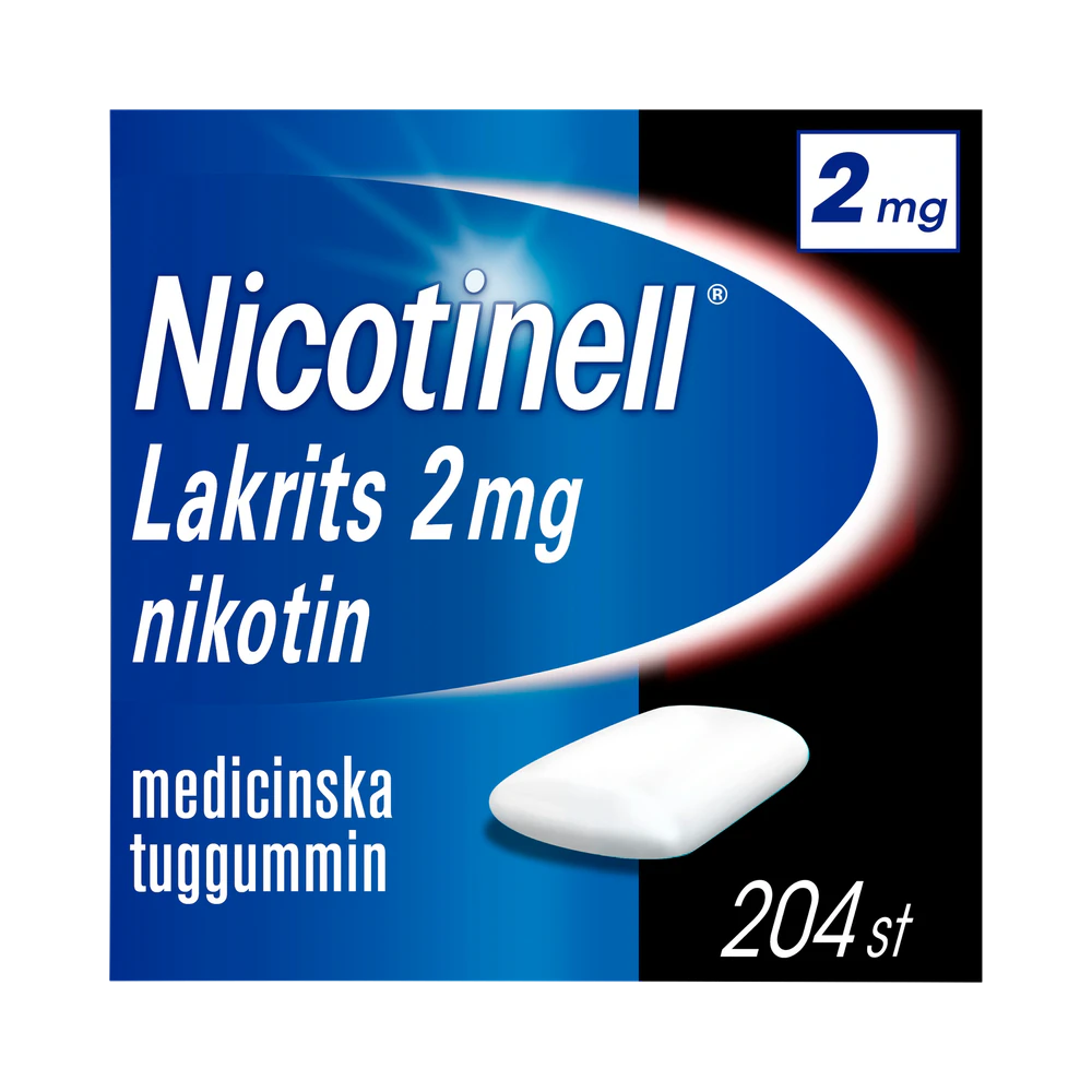 Nicotinell Lakrits 2 mg medicinskt tuggummi 204 st