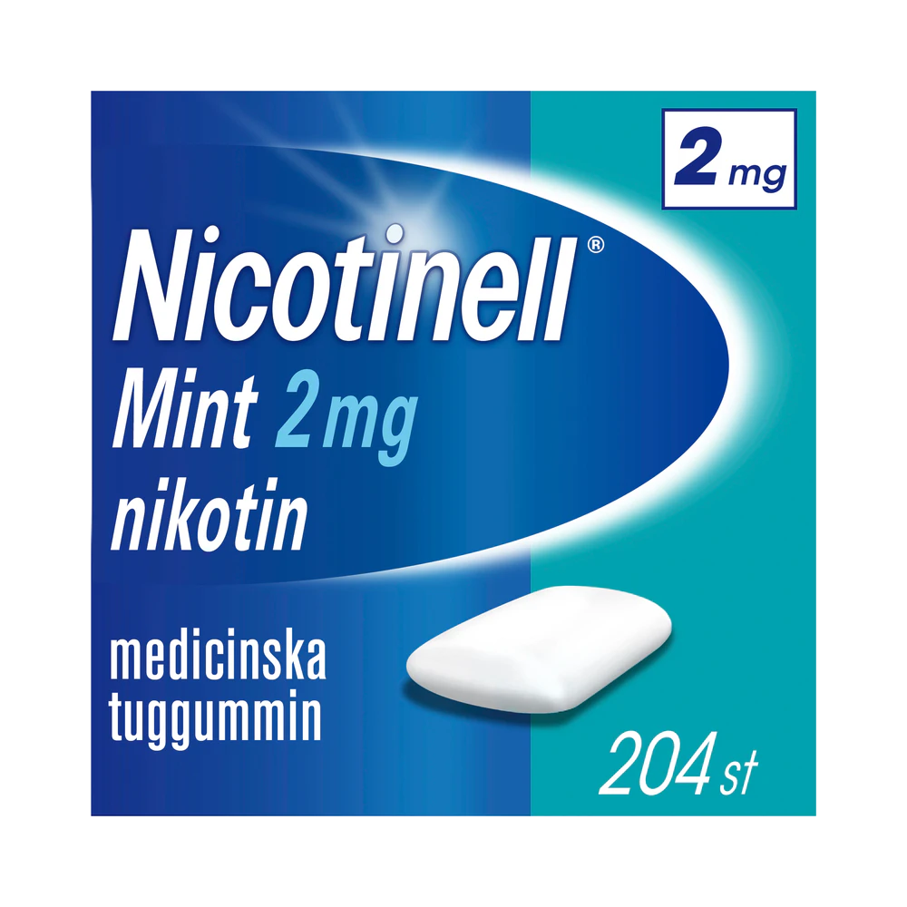Nicotinell Mint 2 mg medicinskt tuggummi 204 st