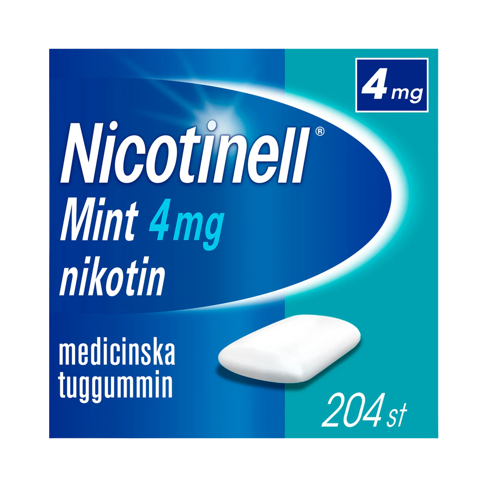 Nicotinell Mint 4 mg medicinskt tuggummi 204 st