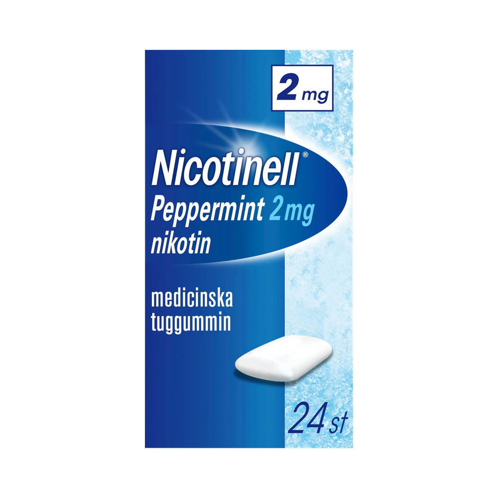 Nicotinell Peppermint 2 mg medicinskt tuggummi 24 st