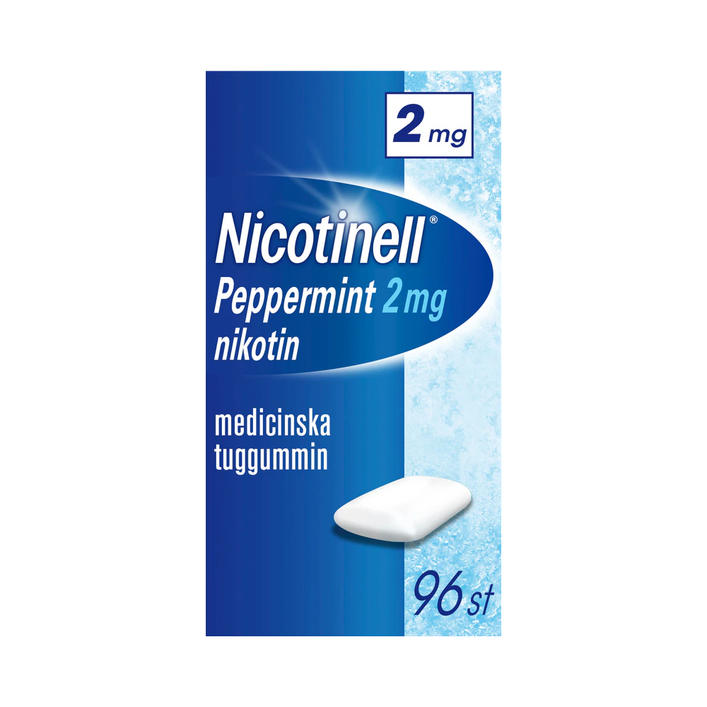 Nicotinell Peppermint 2 mg medicinskt tuggummi 96 st