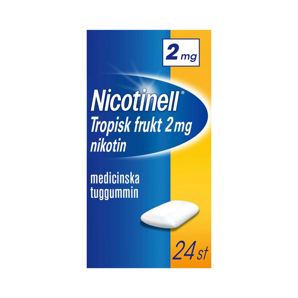 Nicotinell Tropisk frukt 2 mg medicinskt tuggummi 24 st
