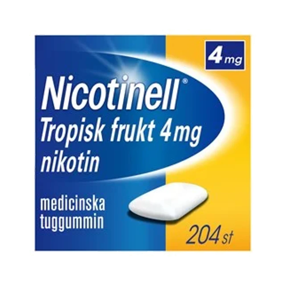 Nicotinell Tropisk frukt 4 mg medicinskt tuggummi 204 st
