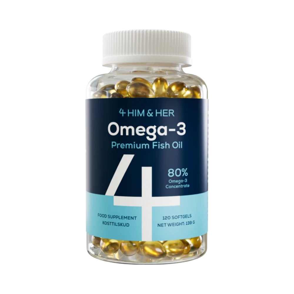 4 Him & Her Omega 3 fiskolja 120 kapslar