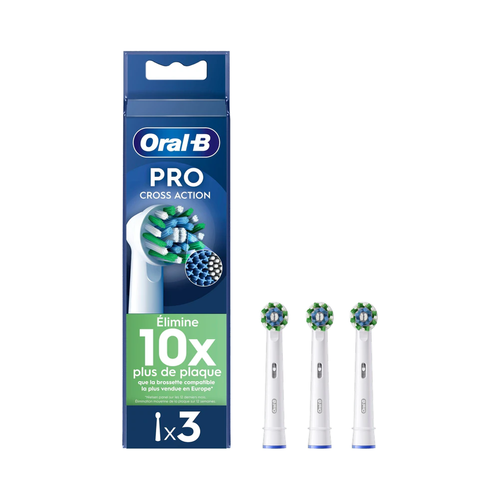 Oral-B Cross Action tandborsthuvuden 3 st