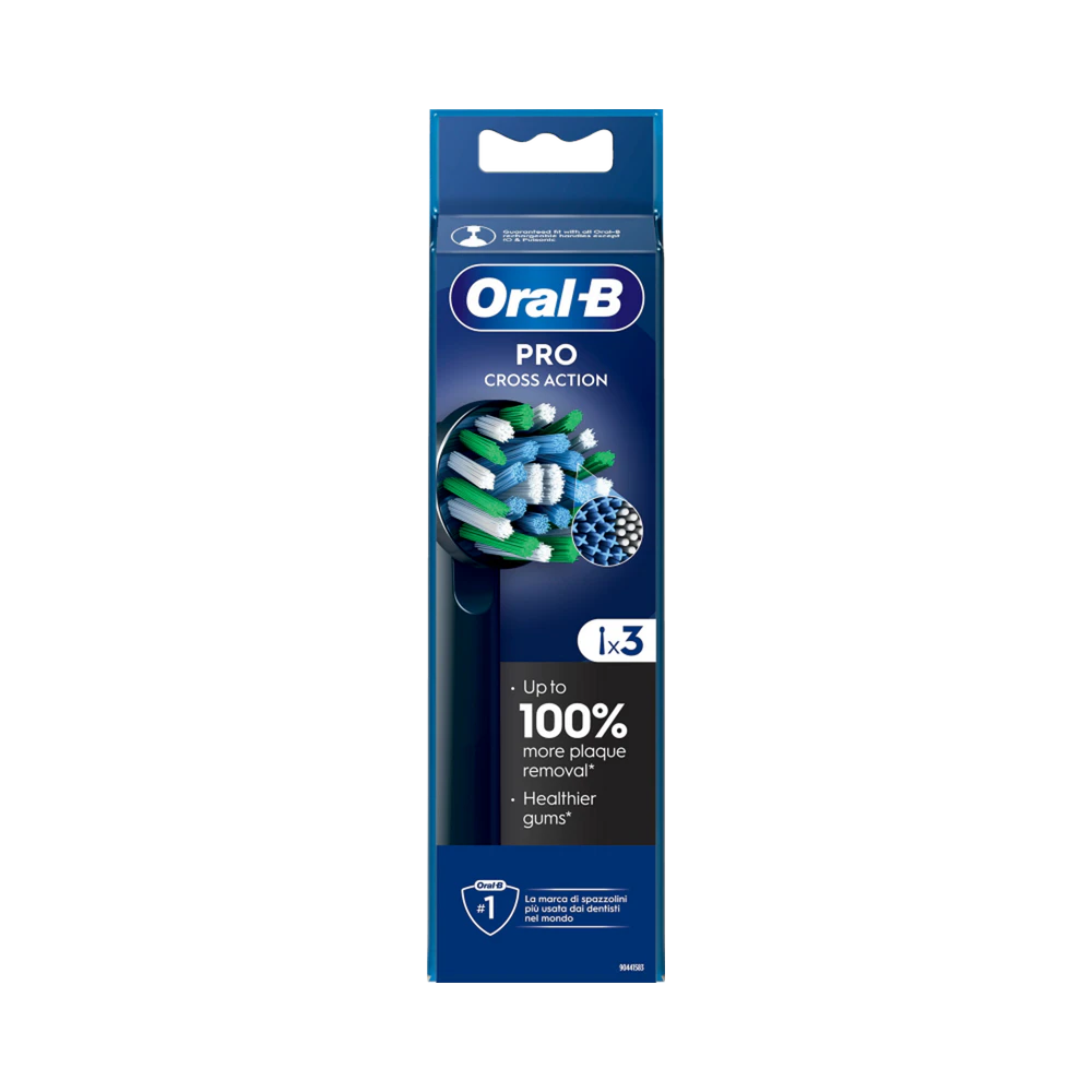 Oral-B PRO Cross Action Black till eltandborste tandborsthuvuden 3 st