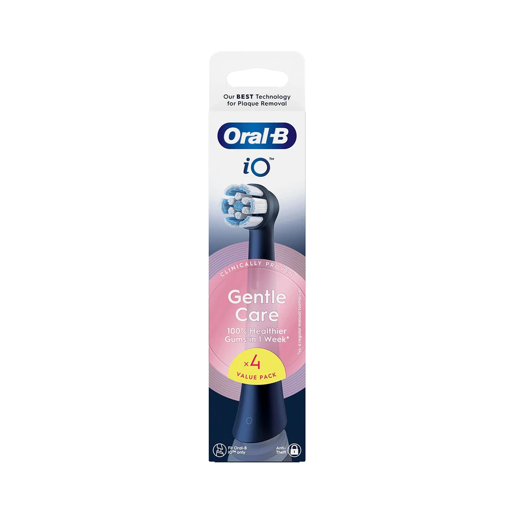 Oral-B iO Gentle Care Svart tandborsthuvuden 4 st