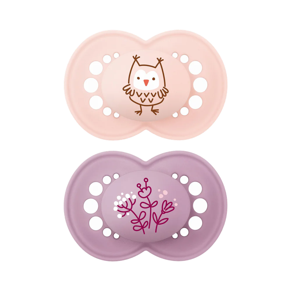MAM Original Pink 16–36 mån silikonnapp 2 st